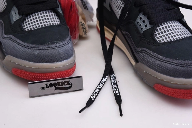 Kicktheory Off White Jordan x CV9388-001 Bred Air 4 Retro 0821
